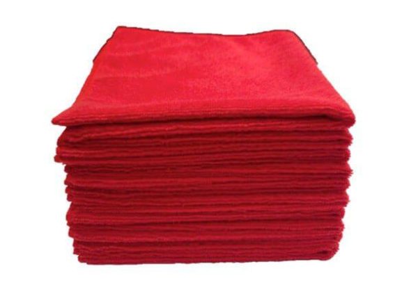 Microfiber Cloths   Red   Pro 10 pack